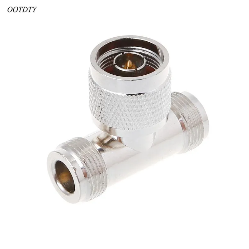 OOTDTY T Shape N Male To 2 Female Triple RF коннектор 3 полосный коаксиальный адаптер|Соединители| |