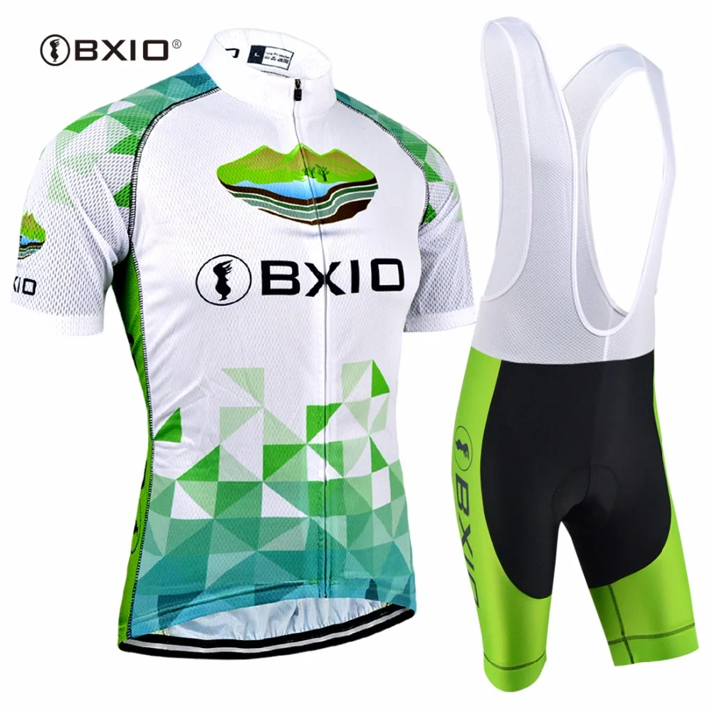 

BXIO Brand Breathable Red 5D Gel Pad Cycling clothing Three needles five lines Bicycle Clothing Full Zipper Ropa Ciclismo BX-132