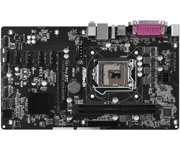 شراءلوحة رئيسية مستعملة طراز Asrock H81 Pro BTC R2.0 للكمبيوتر المكتبي H81 LGA 1150 I3 I5 I7 DDR3 16G SATA3 USB3.0 6PCI-E