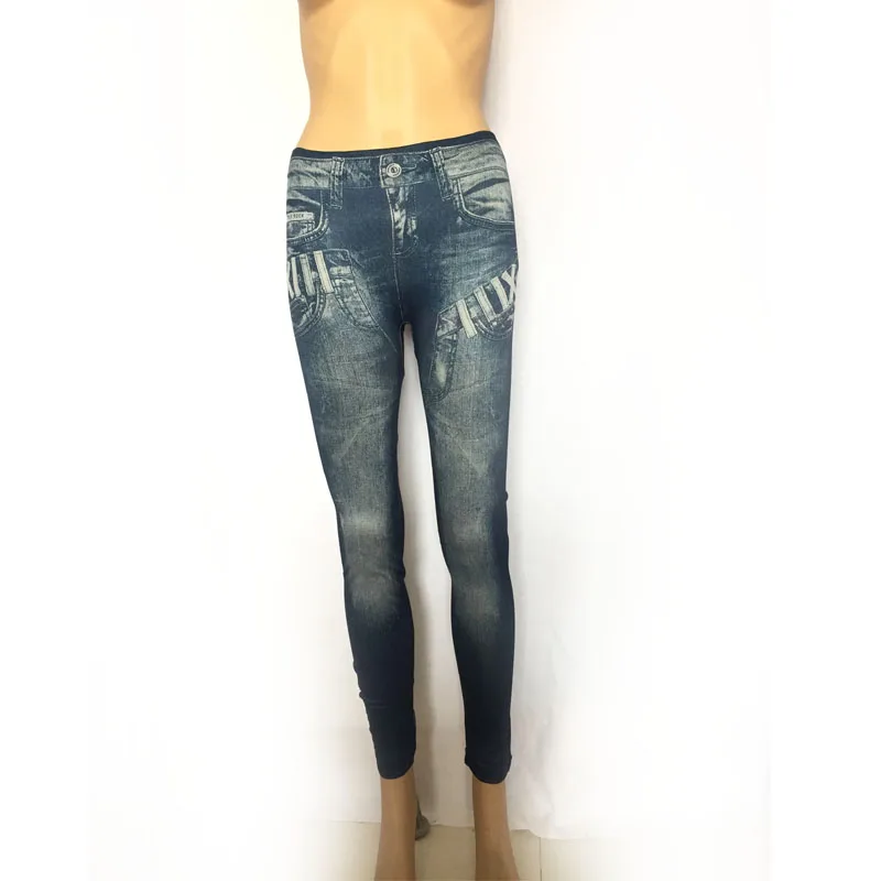 

New Women Denim Leggings Pants Spring Thin Denim Jeans Fashion Pleated Stretch Slim Pants