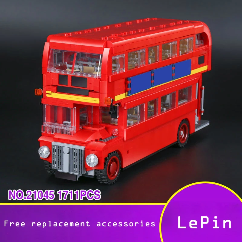 

Lepin 21045 1711Pcs LegoINGlys Technic Creative Series London Double Decker Bus Collection Small Particle Building Toy
