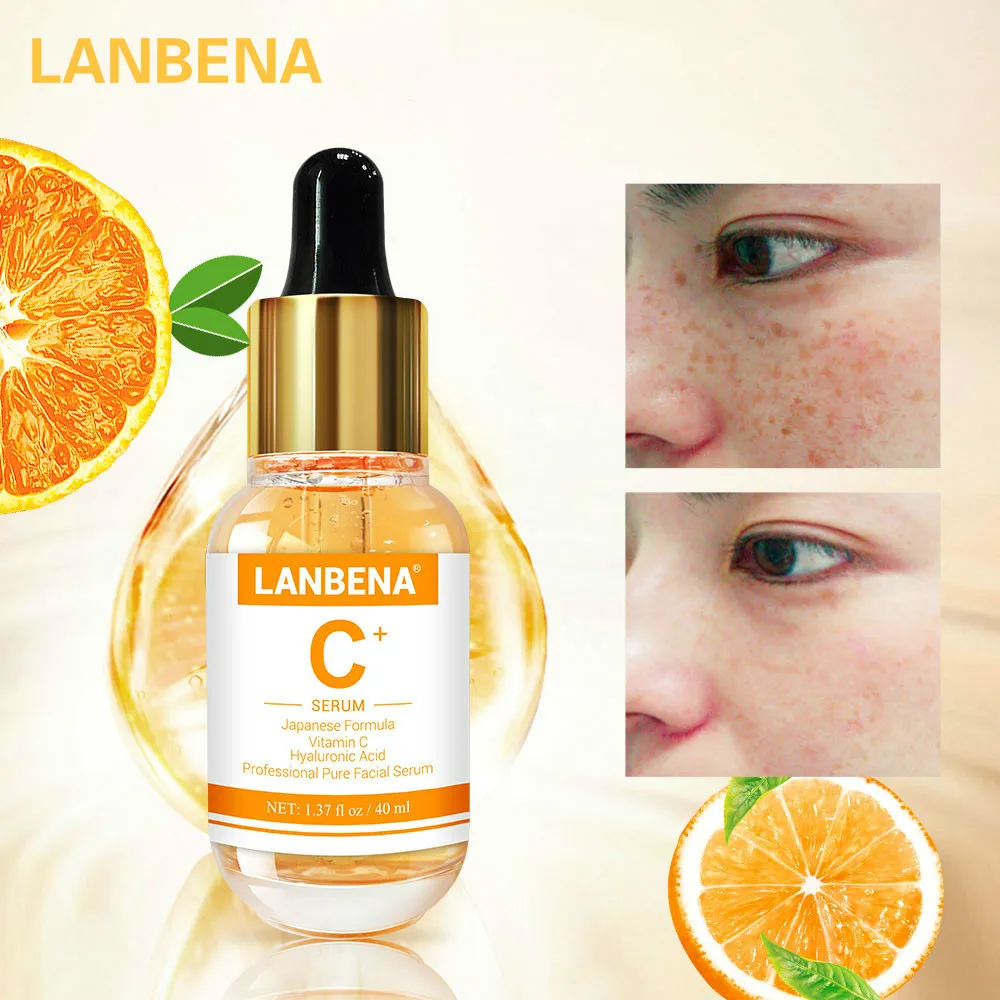 

LANBENA 40ml vitamin c serum treatment freckles face serum whitening Blemish anti aging facial moisturizing skin care essence