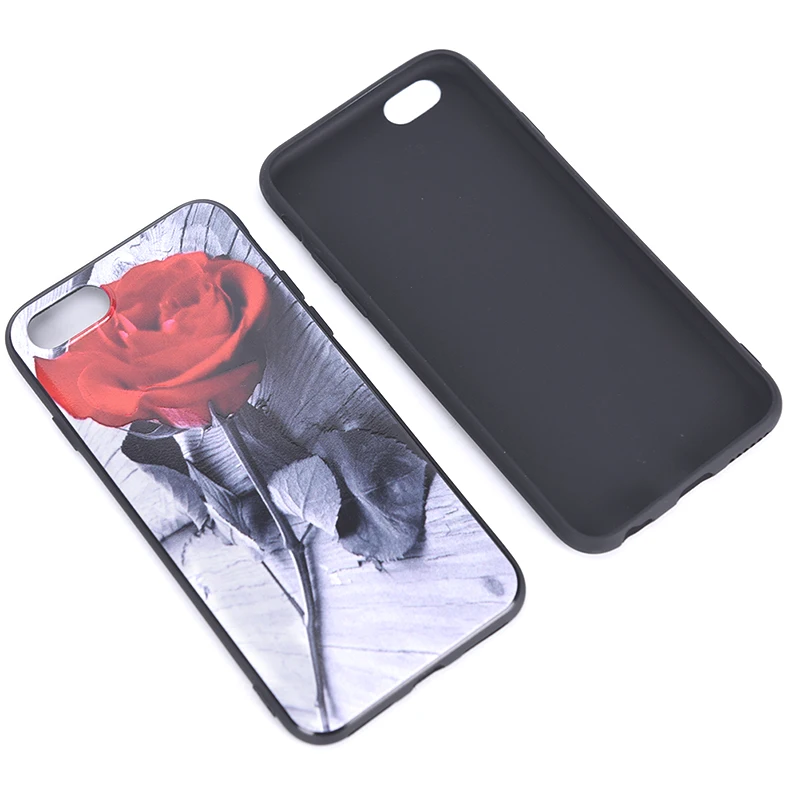 Protective Case for iPhone Xs Max XR 6 7 8 Plus Retro Rose Flower Phone Cover