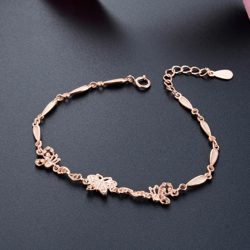 

Bow Crystal CZ Charms Bracelets Bangles 925 Sterling Silver Charm Bracelets bangles Jewelry Bows Design Mother's Day gifts