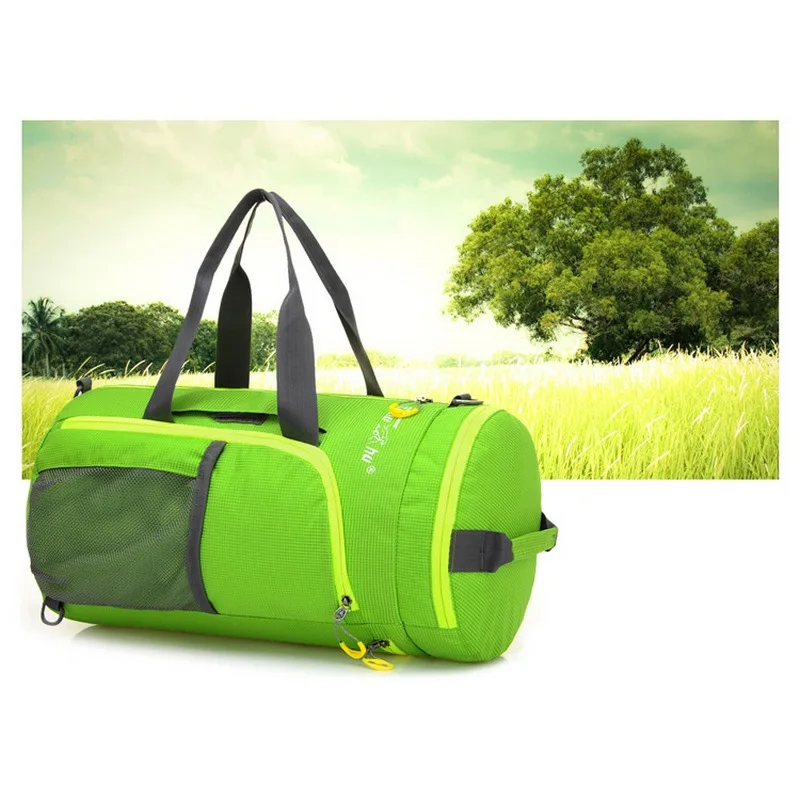 في الهواء الطلق متعددة الوظائف للماء النايلون للجنسين التخييم حقائب رياضية للطي حقيبة Packsack حقائب كتف سفر التنزه
