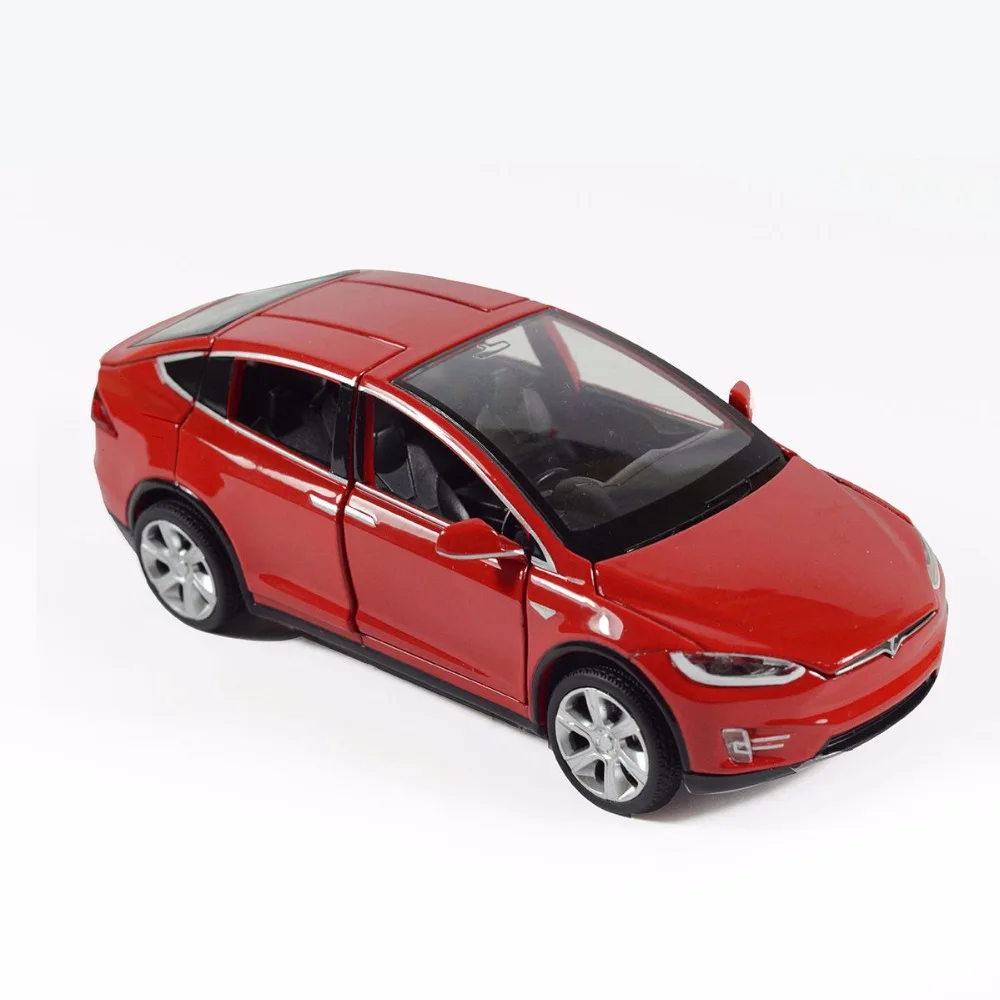 Модель автомобиля HOMMAT 1:32 SUV Tesla Model X 90D из сплава литая Игрушечная модель
