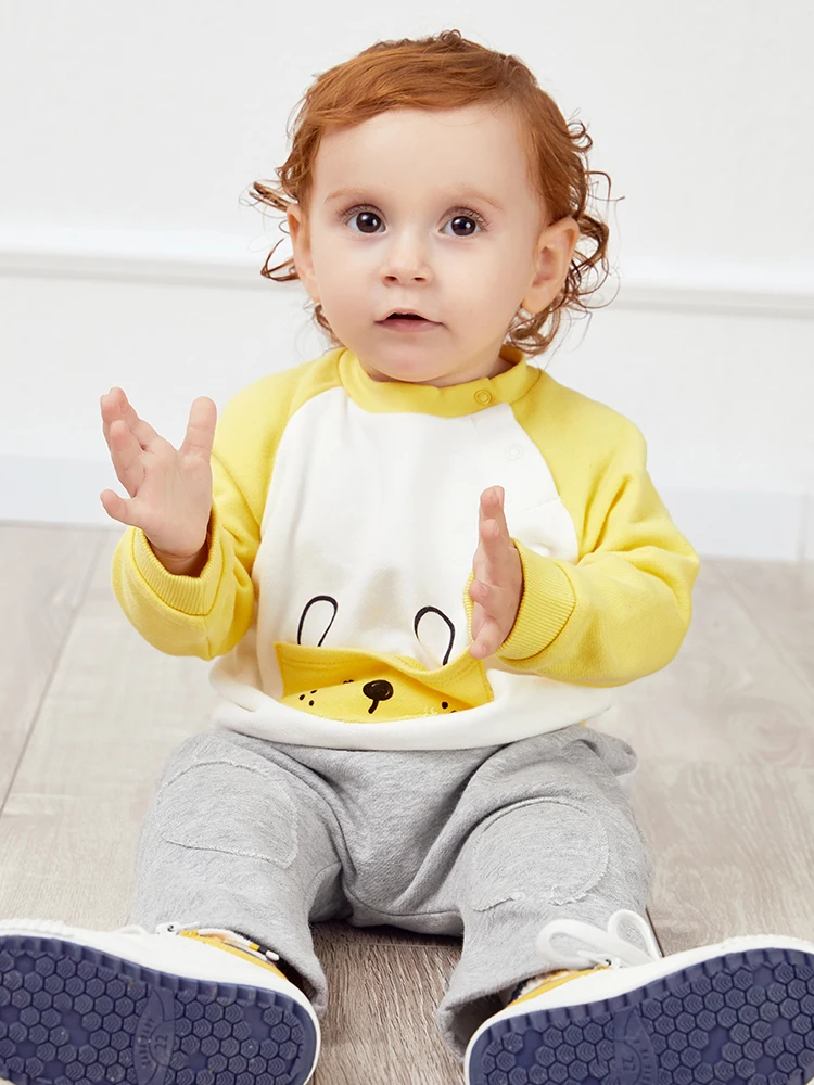 Balabala/пижамный комплект из 2 предметов для маленьких мальчиков и девочек, мягкий хлопковый пижамный комплект для новорожденных, пижамный комплект с принтом для малышей, весенняя одежда