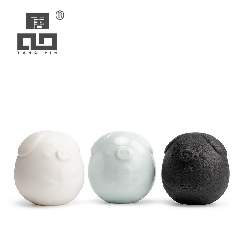 

TANGPIN ceramic tea pets cute pig tea play chinese kung fu tea accessories