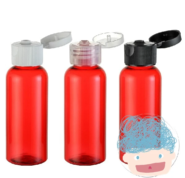 Free Shipping 30pcs/lot 50ml Plastic Bottle With Flip Top Cap, Plastic