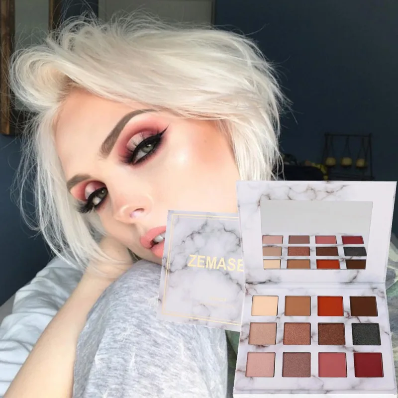 

Hot! 12 Colors Natural Eyeshadow Palette Makeup Glitte Eye Shadow Long-lasting Eyeshadow Natural Matte Shimmer
