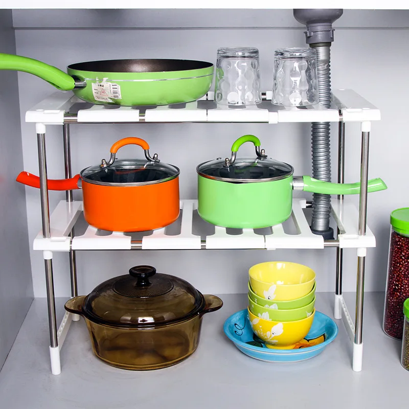 

Adjustable Double Layers Spicy Shelf Kitchen Spice Organizer Storage Rack