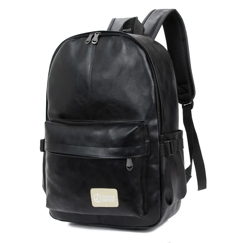 2018 Men PU Patent Leather Backpacks Men's Fashion Backpack & Travel