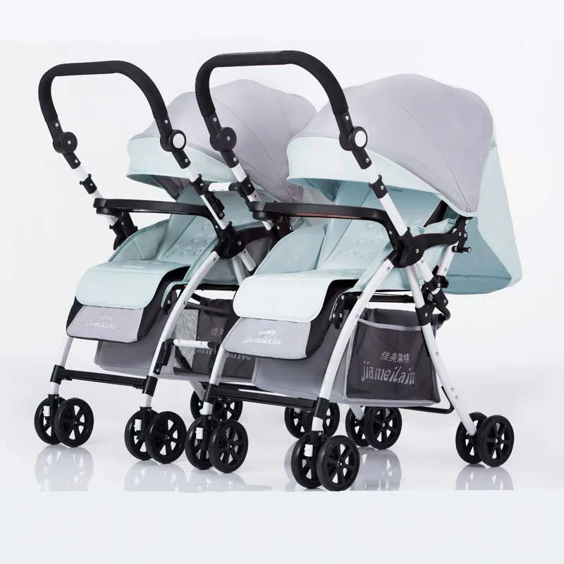 Близнецы детская коляска двойной shock 3 в 1 коляски можно разделить несколько рождения дети могут сидеть лжи легкий складной