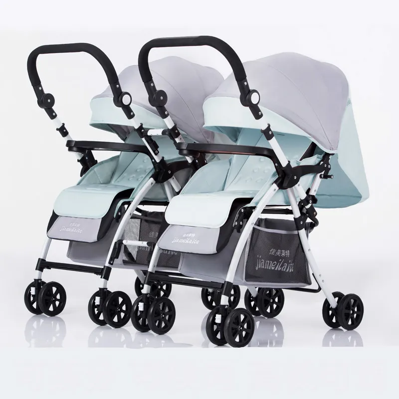 

Twins baby stroller double shock 3 in 1 Strollers can split multiple birth children can sit lie folding Lightweight