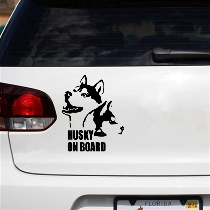 15*18 4 см HUSKY на борту забавная Автомобильная Наклейка виниловая наклейка