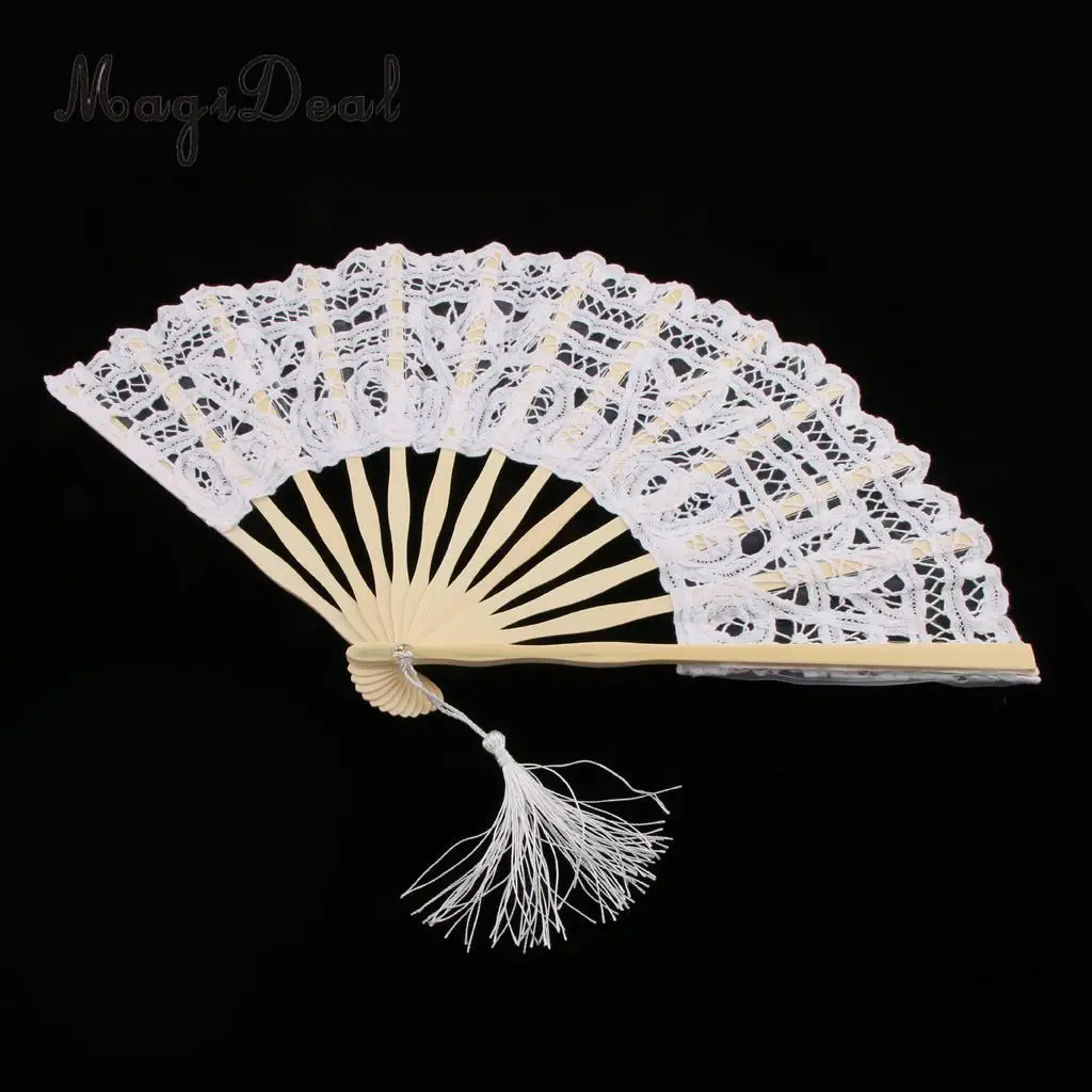 Classic Chinese Style Foldable Lace Fan Wedding Ceremony Photo Props Bridesmaid Gift