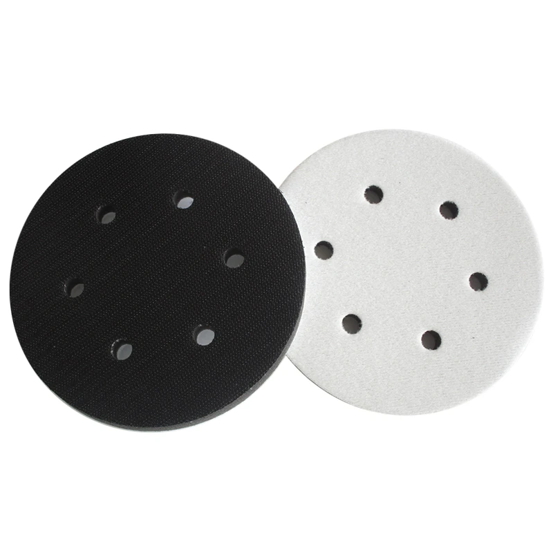 

6" 6 Holes 150mm Soft Interface Pad Hook and Loop Soft Foam Disc Pad For Damping & Protecting Sanding Disc (Pack of 5)