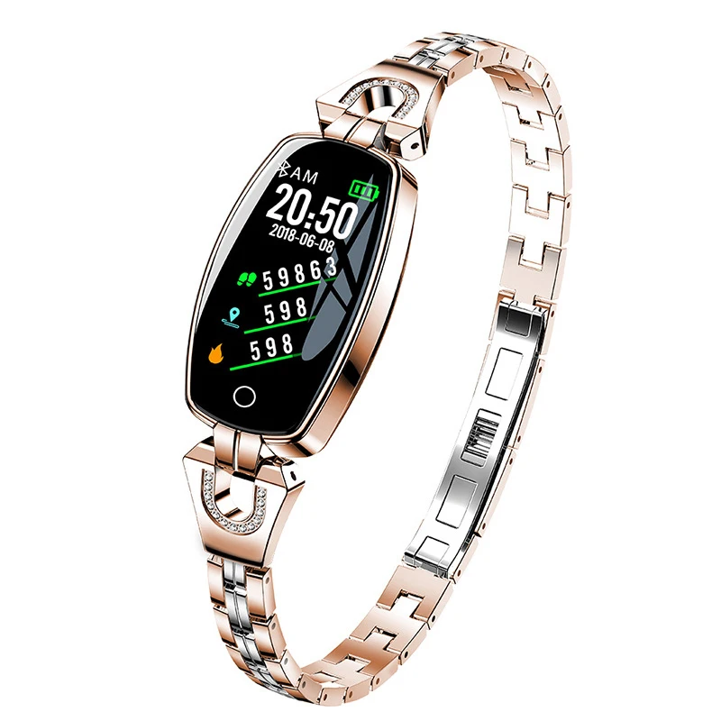 

Rose Gold Female Watch Multifunction Smart Watches Woman Waterproof Electronic Watch Ladies Sports Clock Bluetooth Reloj Mujer
