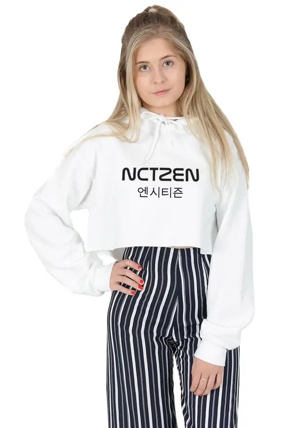 

Sugarbaby Nctzen Crop Hoody Hoodie Top Fashion K pop Nct Fandom Taeyong Cropped Hoodie Long Sleeve Tumblr Hoody Casual Tops