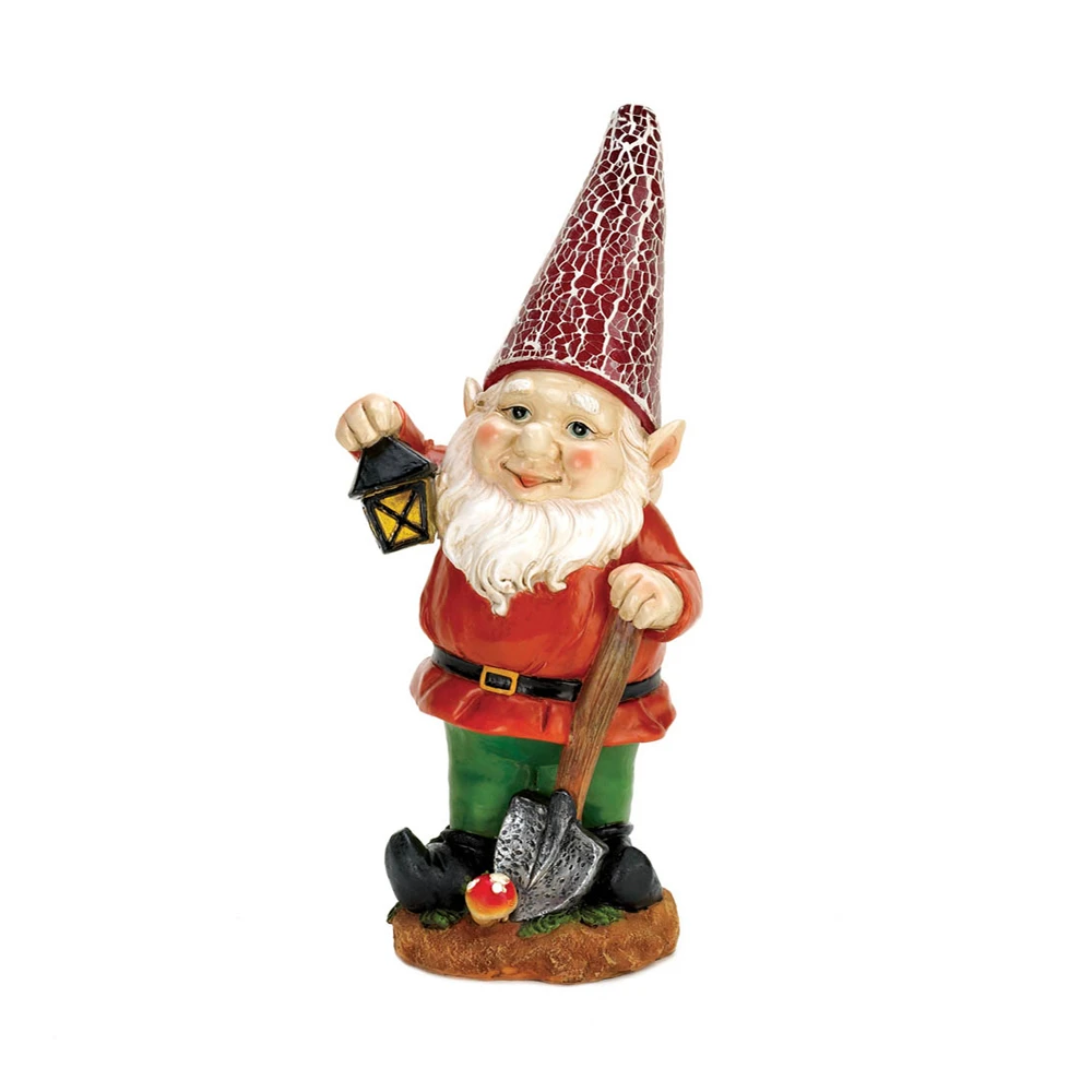 

Koehler Home Decorative Little Lantern Gnome Solar Statue