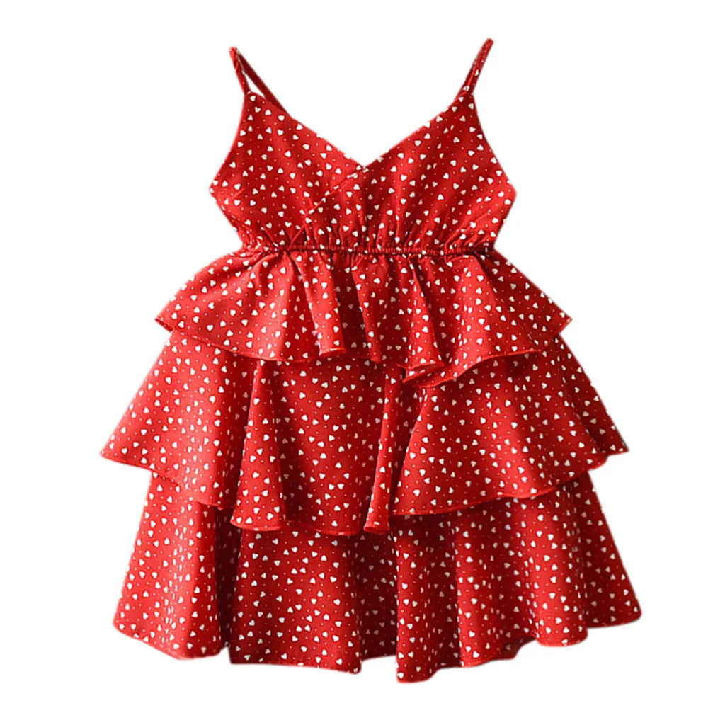 

Toddler Kids Baby Girls Stylish Sweet And Lovely Love Printing Party Princess Dress kiz cocuk elbise платья для девочек F4