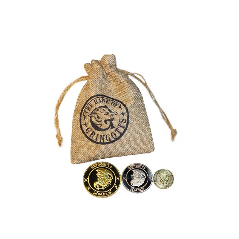 

HP Bank Coins Wizarding World Cosplay with bag or 1Pcs Hogwart Express Ticket