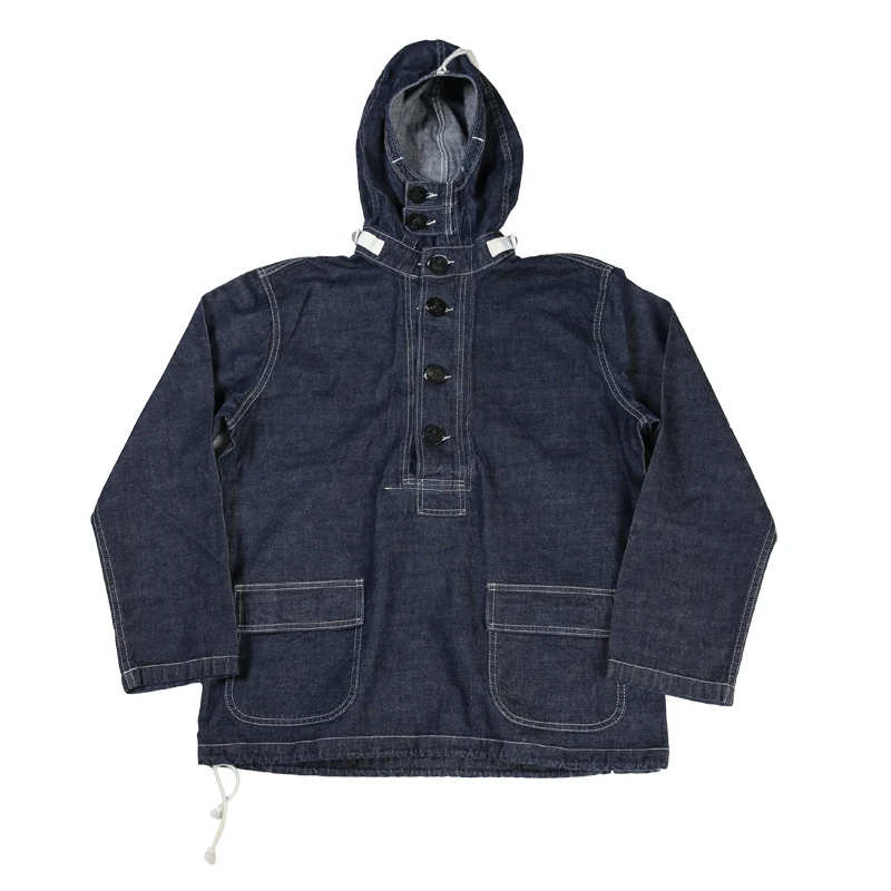 Бронсон 100% хлопок USN DUNGAREE пуловер SMOCK парка джинсовая куртка|Куртки| |