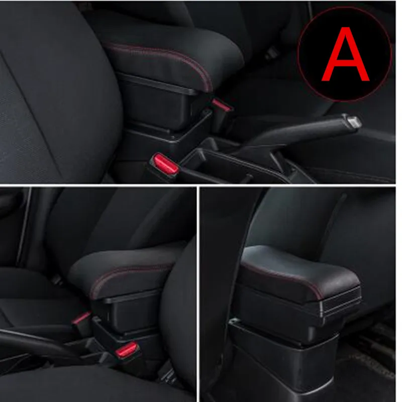 Для Mitsubishi Xpander подлокотник для салона автомобиля аксессуары usb зарядка подлокотник для рук для отдыха автостайлинг детали для декора - Название цвета: A black red line