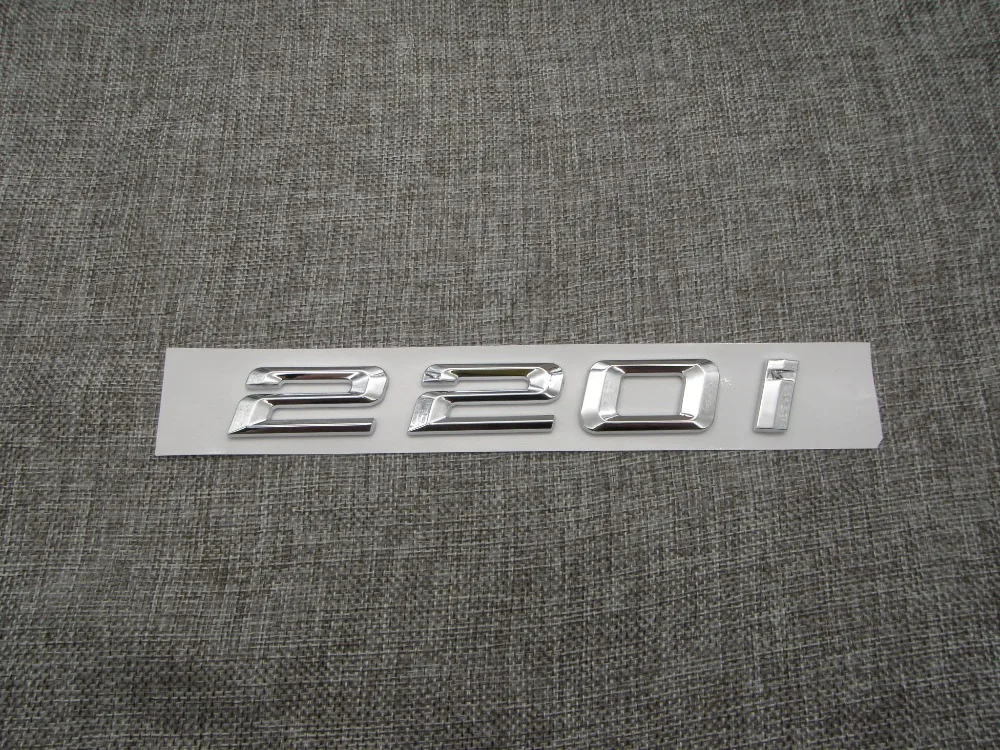 

Shiny Silver ABS Number Letters Word Car Trunk Badge Emblem Letter Decal Sticker for BMW 2 Series 220i