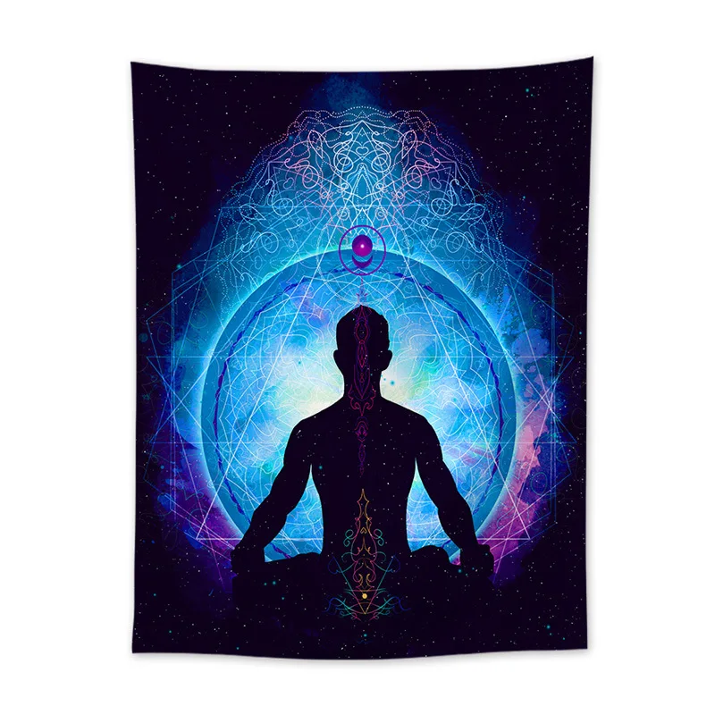 

wall cloth tapestries Meditate yoga mat blanket wall carpet trippy boho decoration home decor