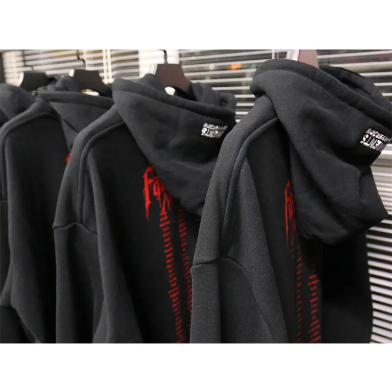  Vetements Hoodies Men Women High-quality Cotton Vetements Hoodie Red Letters Logo Fall Winter Vetem