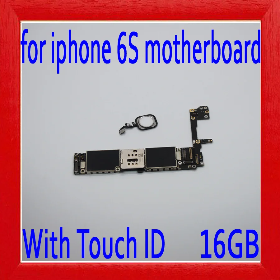

16gb White for iphone 6S 4.7 inch Motherboard with Touch ID,100% Original unlocked for iphone 6S Mainboard by Free Shipping