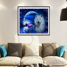 5d diy diamond embroidery moon and dog diamond painting mosaic beadwork pictures Rhinestones for home decor ZS256