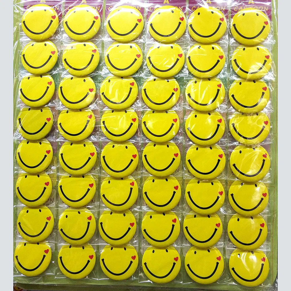 

Love Thank You Smiley Face C 45MM 16/24/32/40/48 pcs lot PIN BACK BADGE BUTTON BROOCH for BAG GIFT TOY CLOTH Anime Party Xmas