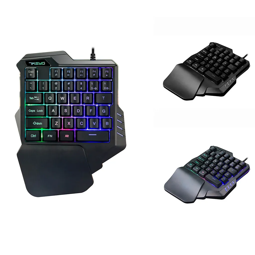 Клавиатура VOBERRY эргономичный дизайн Одноручная клавиатура цветная с