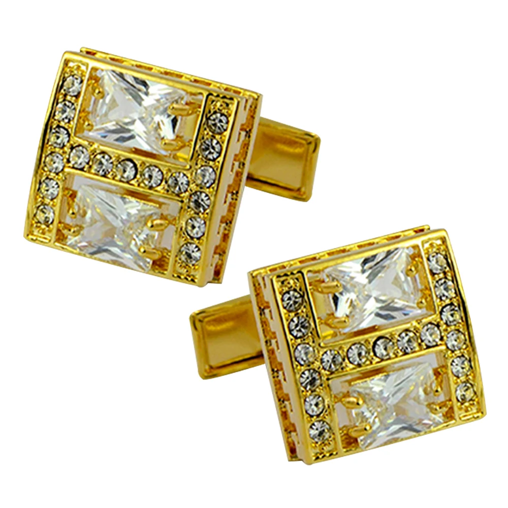 2018 high quality cufflinks for mens gold color luxury jewelry cuff
