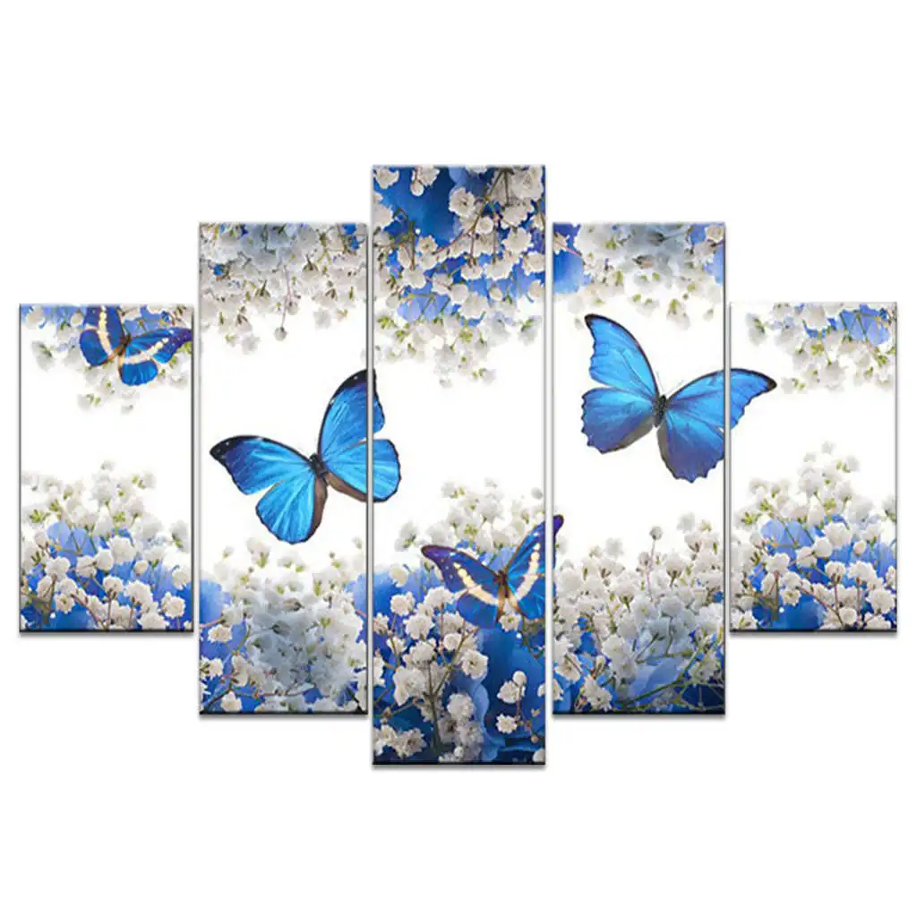 

DIY Full Square Diamond Painting Butterfly Multi-Picture Combination Embroidery Cross Stitch Decor Gift 5 Pcs/Set