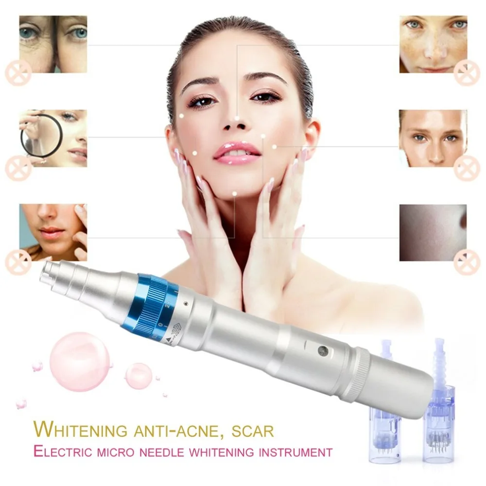 

DR.PEN Ultima A6 Auto Electric MicroNeedle with 2Pcs Rechargeable Battery+2Pcs 12-pin Needles Cartridges for Beauty Best Selling