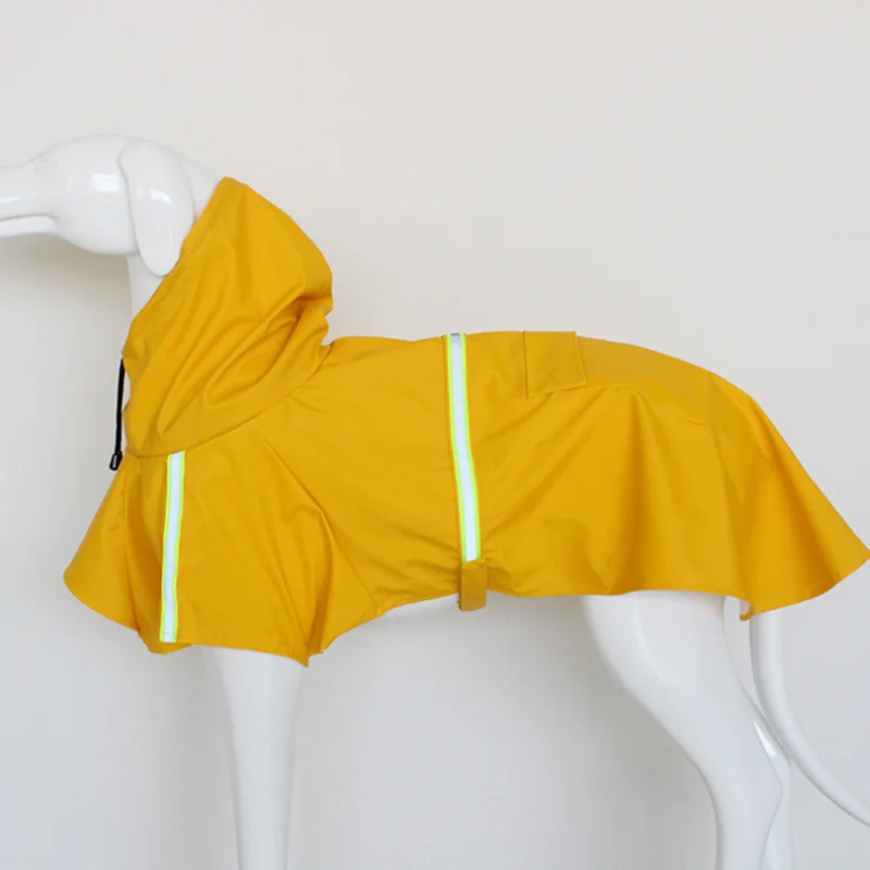 Fenice дождевик для собак, водонепроницаемая куртка для собак, светоотражающий дождевик для собак, одежда для больших собак, куртка с капюшоном, пончо для домашних животных, дождевик - Цвет: yellow