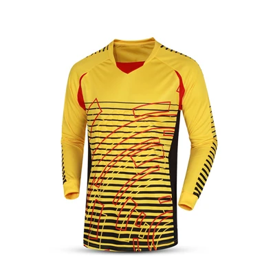 Футбольный голкиперский костюм-Униформа губка полная защита Джерси цель Хранитель рубашка для голкипера Брюки тренировочные наборы - Цвет: 024 yellow