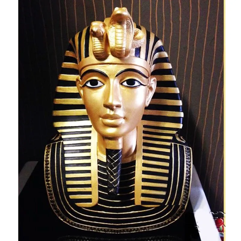 Статуэтки Tutankhamun из смолы египетская Статуэтка Фараона бюст домашний декор креативные ремесла Сувенир подарки R1306