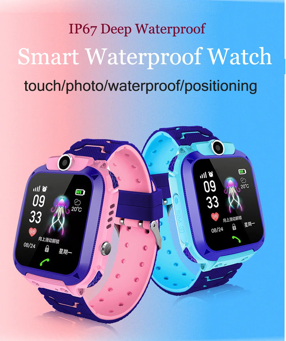 High Quality Newest Waterproof Tracker Smart Kids Child Watch Anti-lost SOS Call Smart Watch For iOS Android 10