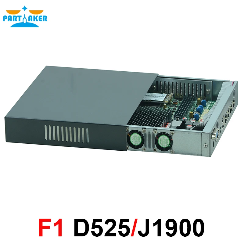 Mini PC Celeron J1900 Quad Core Intel Atom D525 Processor Network Security Control Desktop Firewall Router Mini Computer 4 LAN