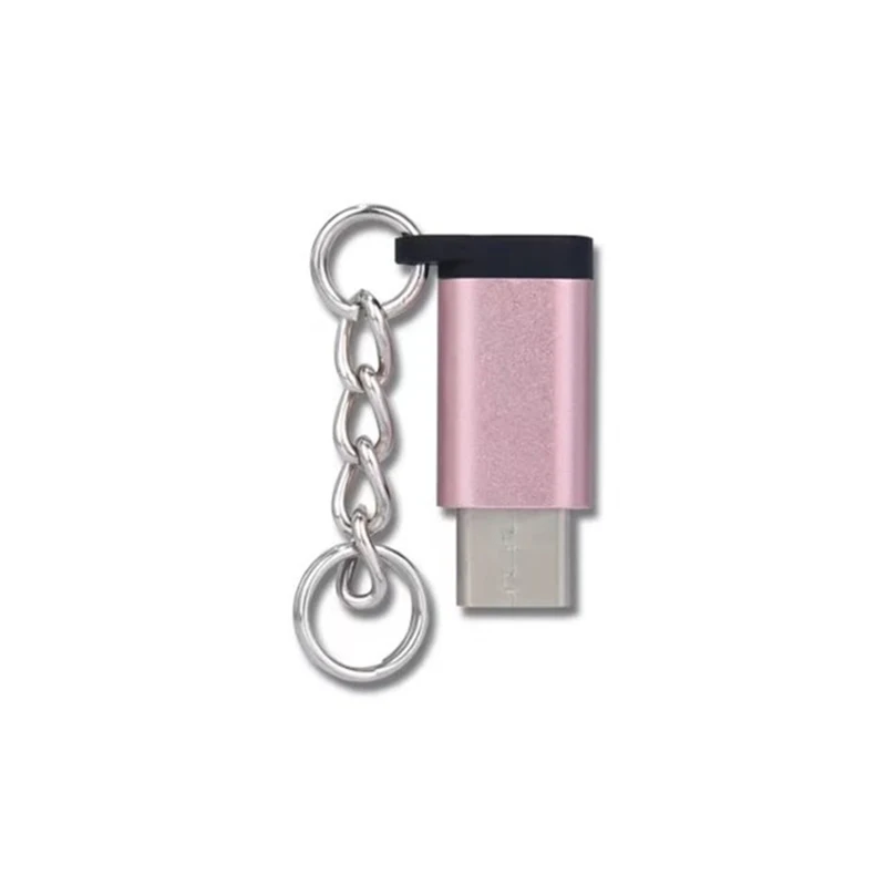 

Thbelieve 3PCS Micro Female To Type C Male Adapter Support Data Transmission Charging Mobile Phone Adaptores With Keychain