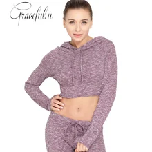 Рубашки для тренировки для женщин быстросохнущие с капюшоном фитнес топы длинный рукав, для йоги Топ фитнес дышащая женская спортивная одежда рубашки спортивный топ