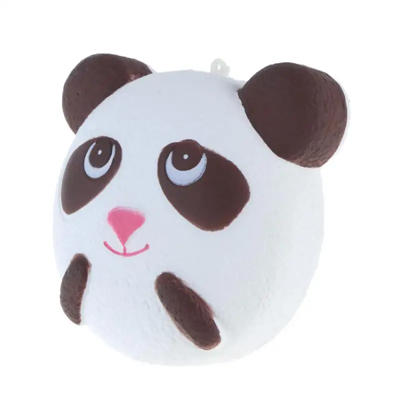 Alloet kawaii squishies اسفنجي الباندا وجه ضغط ارتفاع الحيوان المعطرة الخبز الخبز pu البطيء كيد لعبة هدية الهاتف المحمول حزام