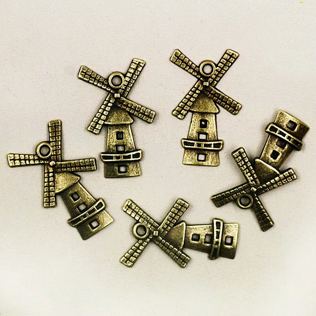 

30pcs retro fashion Windmill Pendant Latest Designed 18*28mm Ancient bronze Pendant diy Accessories