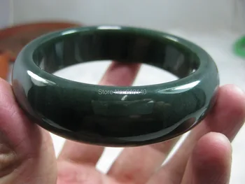

NATURE GRADE BEAUTIFUL DARK GREEN k BRACELET BANGLE 59MM