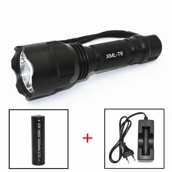Outdoor Hunting Flashlight C8 XML T6 LED 5 Mode Light 1000LM Aluminum LED Torch 18650 Battery EU Charger
Outdoor Hunting Flashlight C8 XML T6 LED 5 Mode Light 1000LM Aluminum LED Torch 18650 Battery EU Charger
