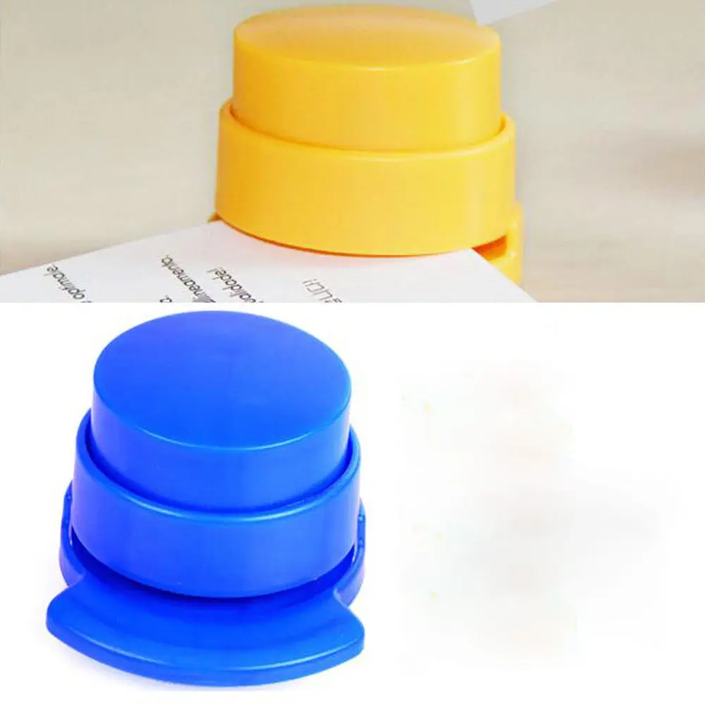

1 PC Practical Staple Free Stapler Paper Binding Binder Stapless Stationery for school and office use mini pocket Eco staple